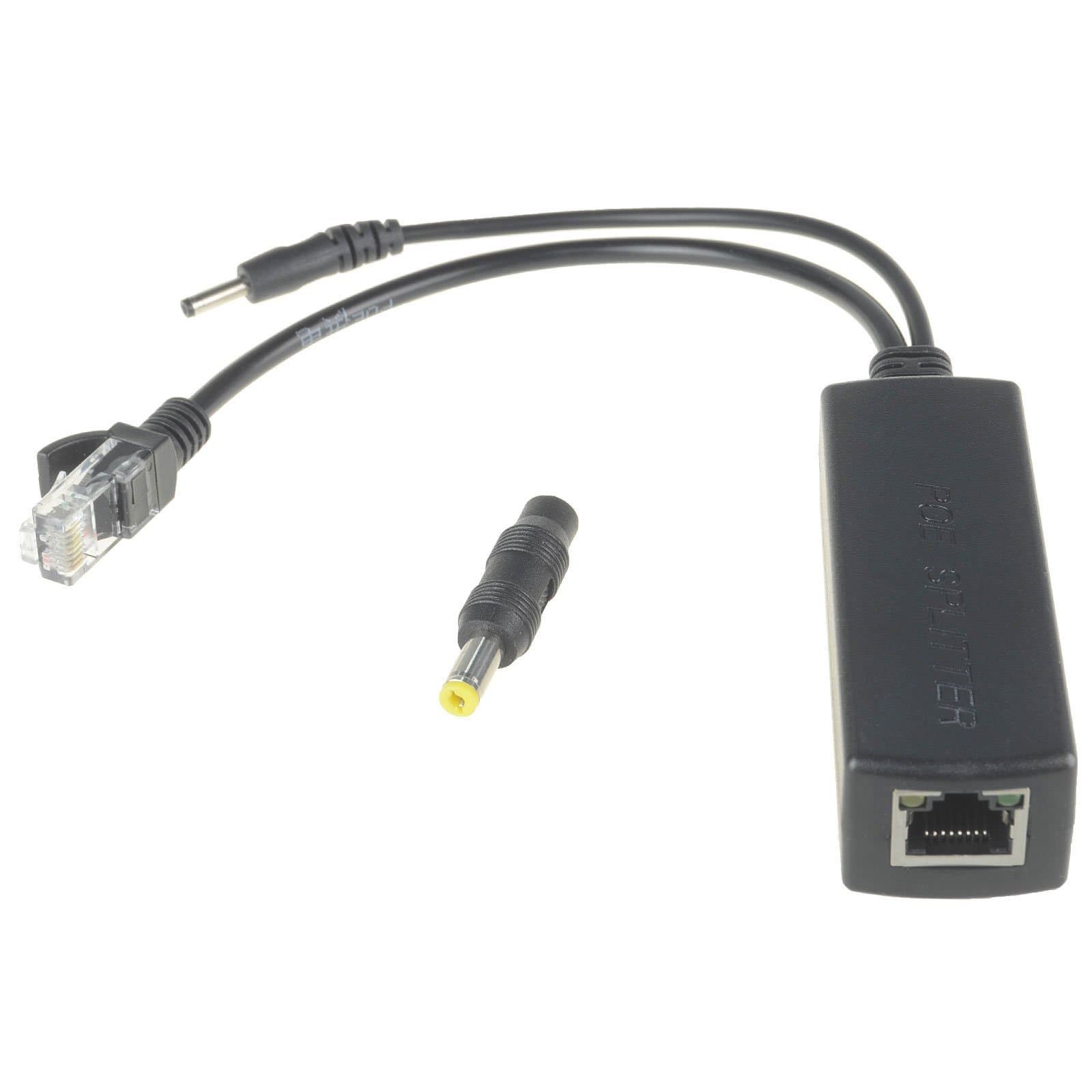 Active PoE Splitter Power Over Ethernet 48V to 5V 2.4A Compliant IEEE802.3af