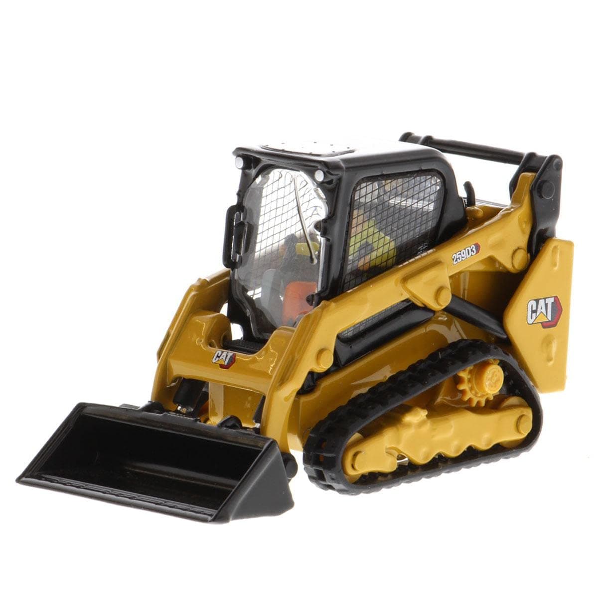 1:50 Caterpillar 259D3 Compact Track Loader with Attachment Accessories | High Line Series Cat Trucks & Construction Equipment | 1:50 Scale Model Diecast Collectible | DM Model 85677