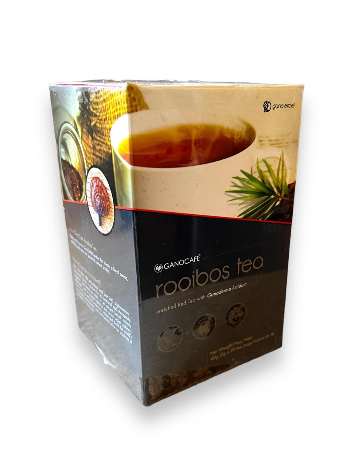 Rooibos Tea from Gano Excel is a Red Rooibos Leaf Tea, Rich in Antioxidants with Ganoderma Lucidum 20 Sachets