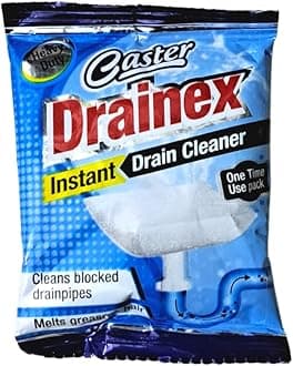 AANIJ Caster Drainex Instant Drain Cleaner Powder (50g x 10N), Removes Clogs, Blockages in Washbasin, Septic Tank, Sinks, Pipes within 30 Minutes