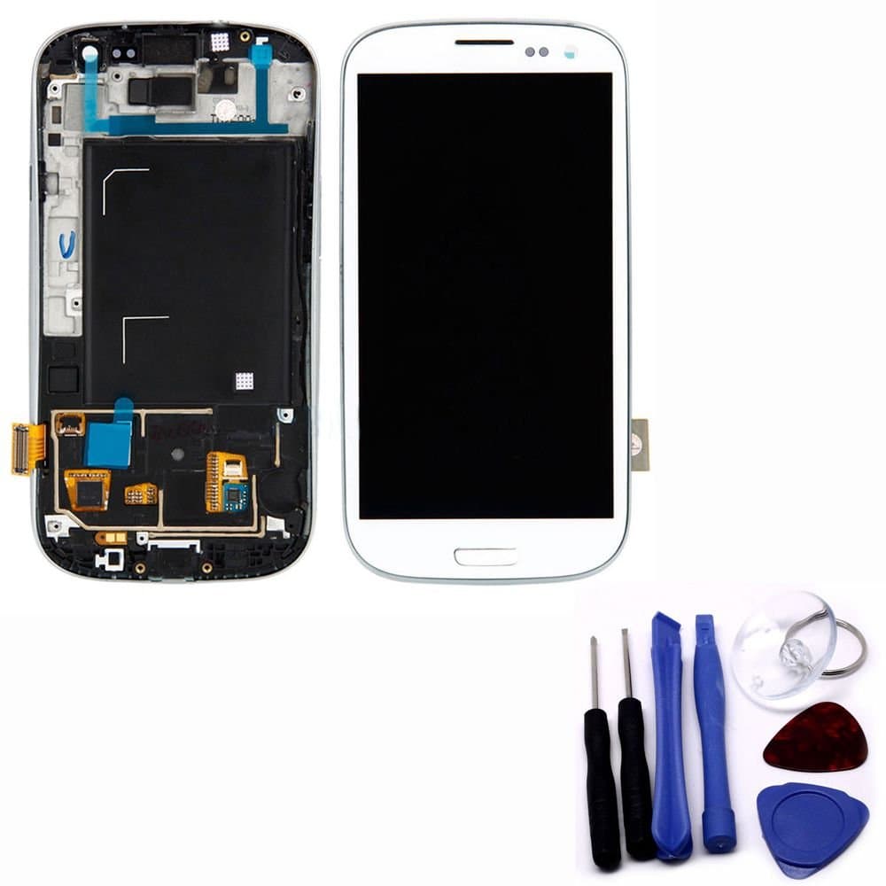 zixia shop Tools Frame LCD Fitting Quality Touch Screen for Samsung Galaxy S3 I9300 White