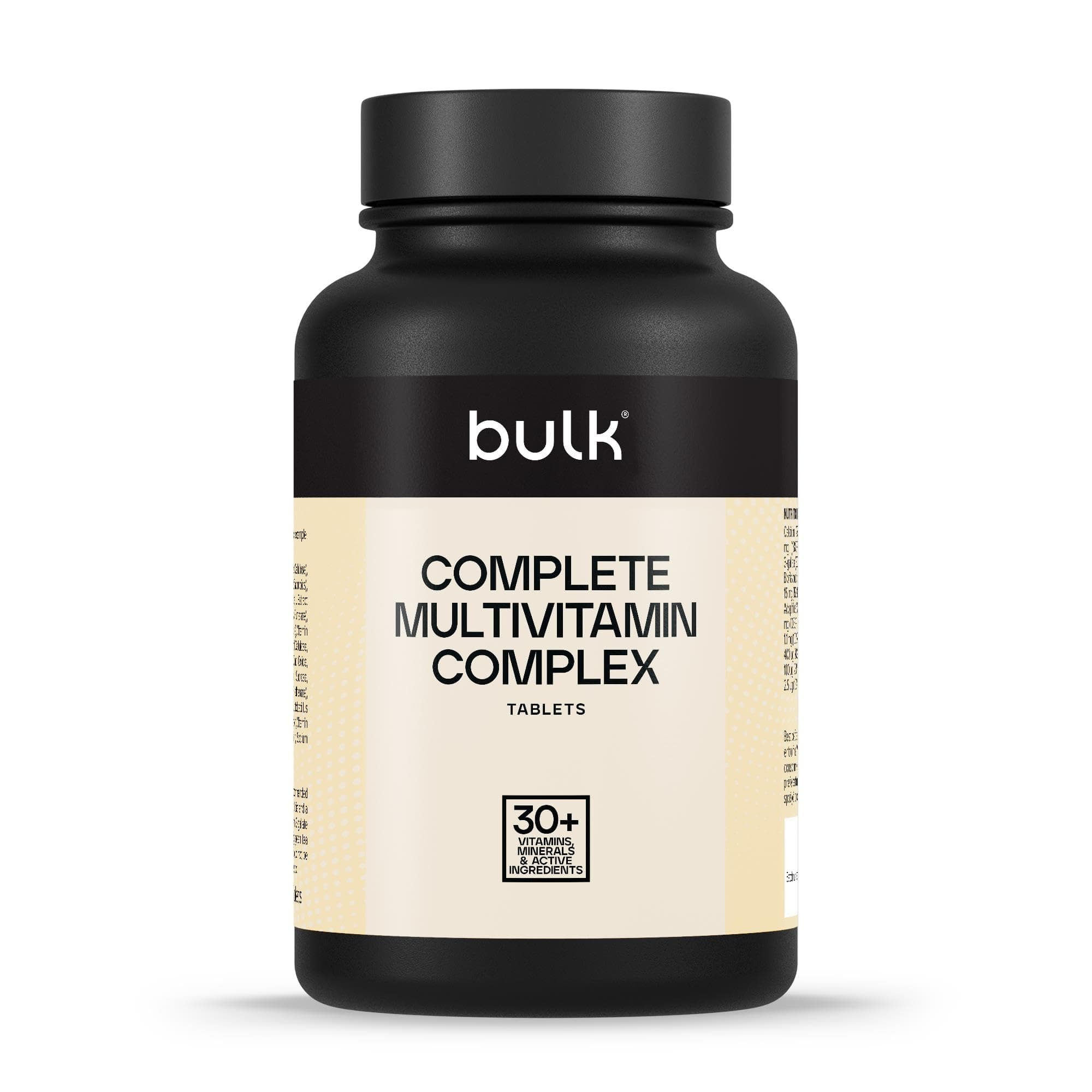 Bulk Complete Multivitamin Complex Tablets, 30 Vitamins, Minerals & Other Active Ingredients, Pack of 270, 270 Servings, Packaging May Vary