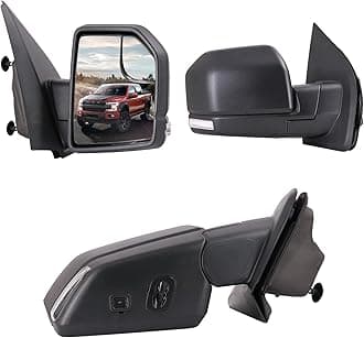 Passenger Side Mirror Side View Mirror Fits Ford F150 2015-2020 w/Heated, Turn Signal, Puddle Lights, External Temperature Sensor(AAT), 10 Pins