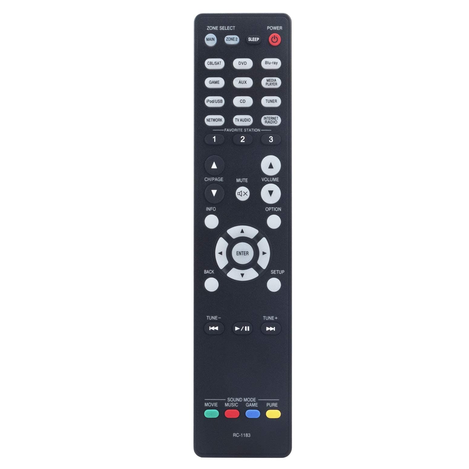 ZdalaMit RC-1183 Replacement Remote Control fit for Denon AV Receiver AVR-X2000 AVRX2000