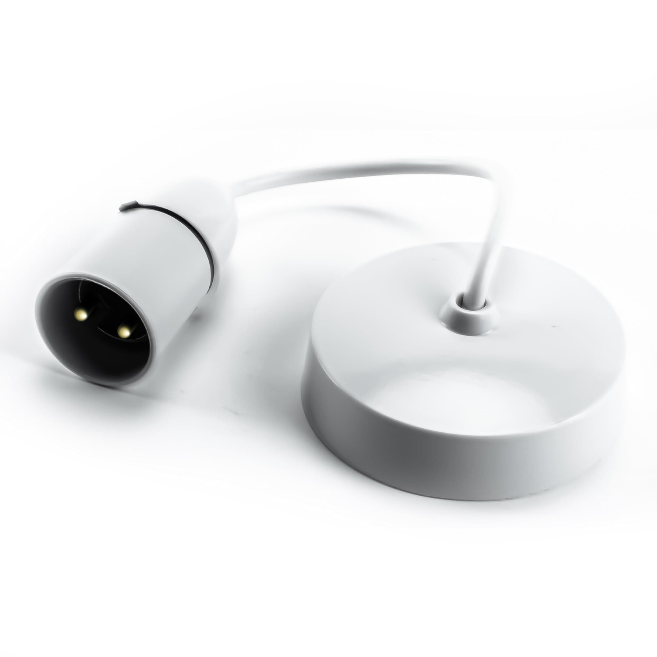 Status Ceiling Pendant Light Fitting, 6‑Inch White Bayonet (B22) Pendant for Ceiling, Pre‑Wired with Cord Grip, Indoor Lighting Fixture, S6INCPB4