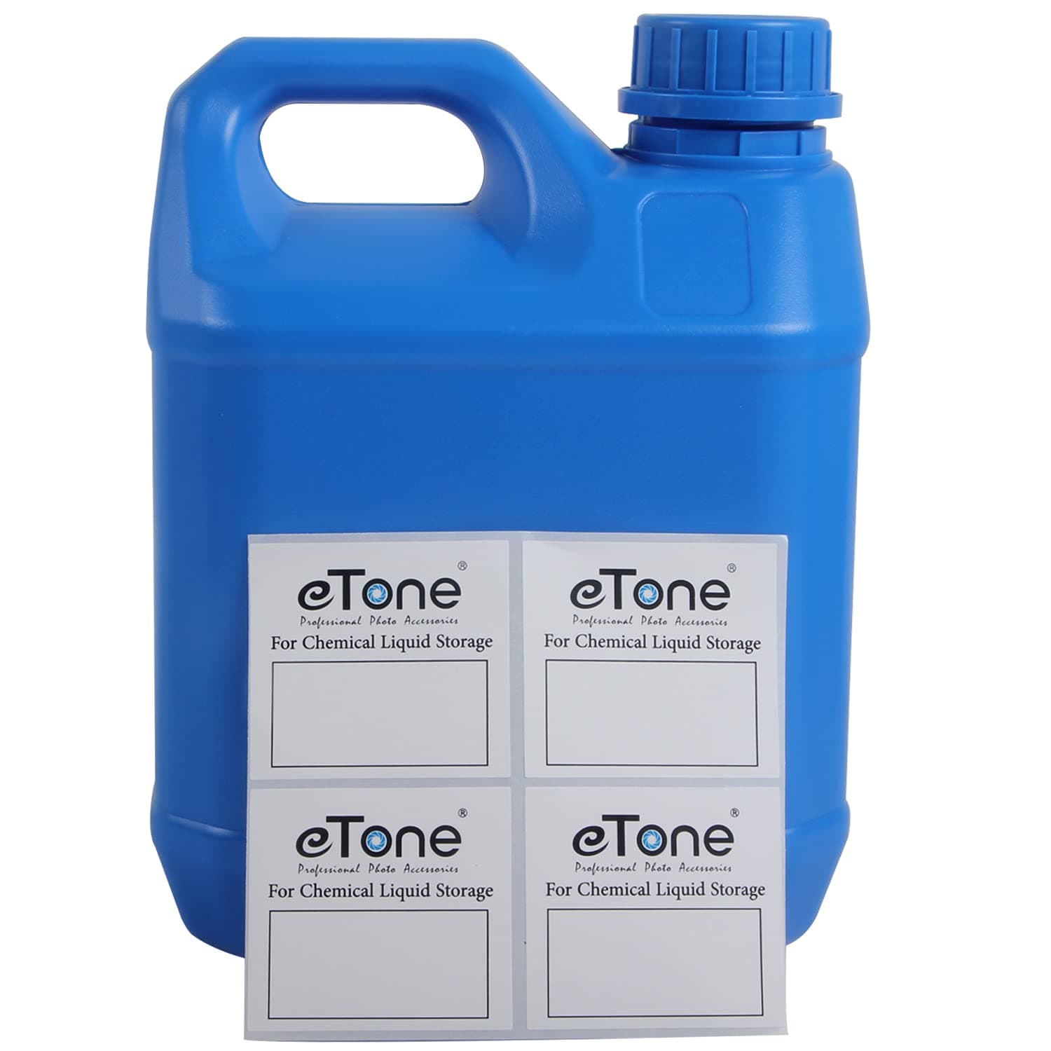 eTone 2 x 2 Litre Darkroom Chemicals Developer Storage Bottle for 120 35 mm Film Processor Storage Bottle Liquid Container Film Photo Development (Blue)
