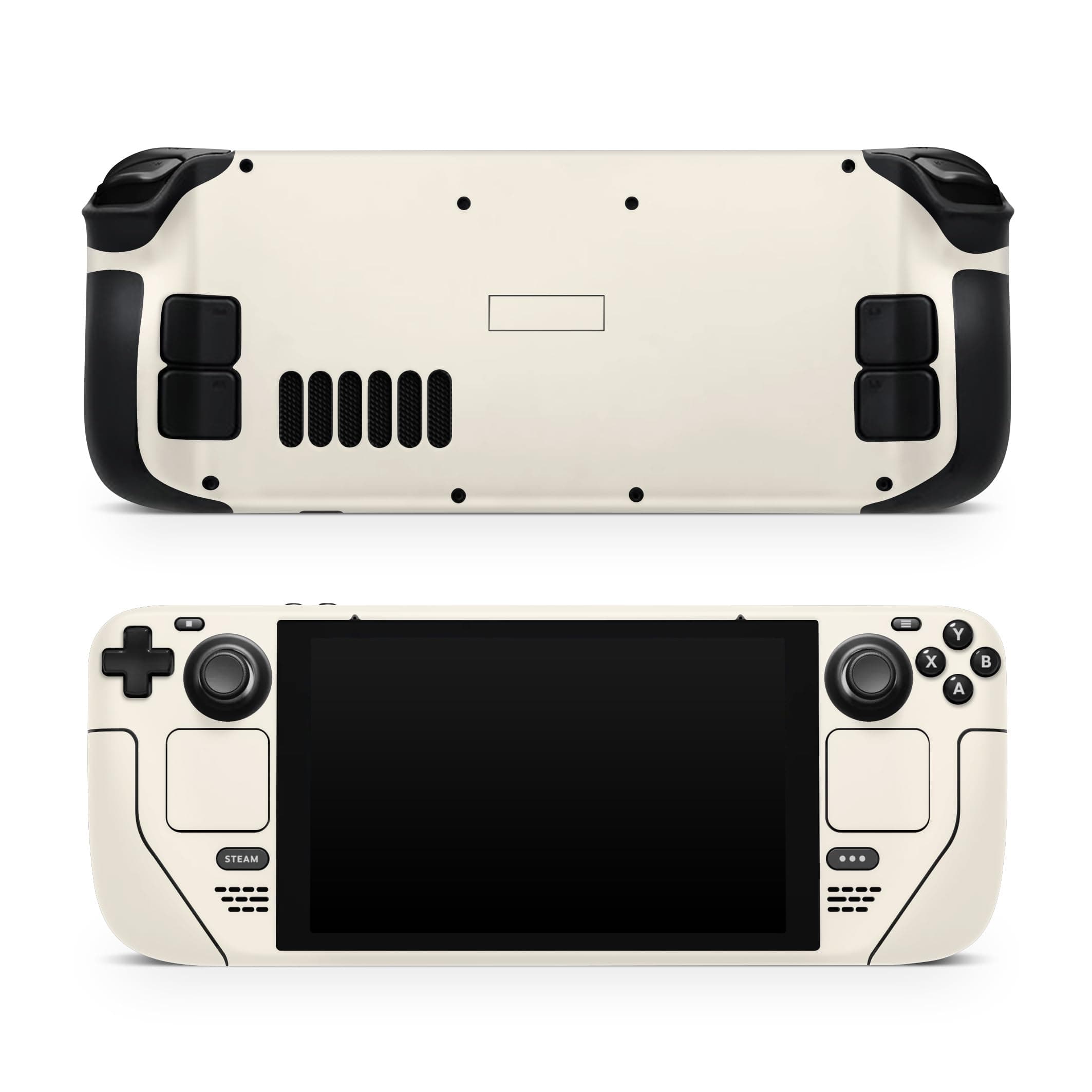 Solid Color Steam Deck Skin for LCD and OLED Models - Premium 3M Vinyl Decal Full Wrap Cover Sticker (Cream)