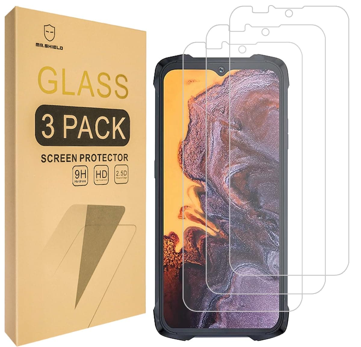 [3-Pack] Screen Protector For Cubot KingKong 9 [Tempered Glass] [Japan Glass with 9H Hardness] Screen Protector