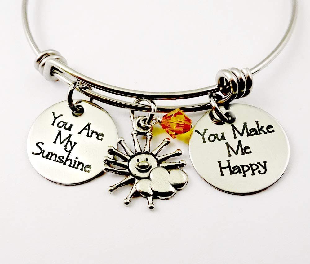 You Are My Sunshine Bangle Bracelet