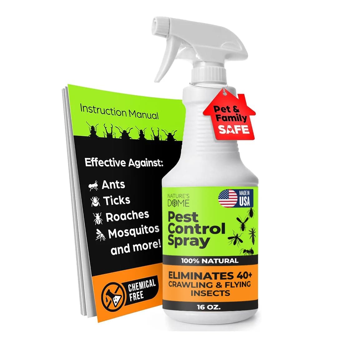 Eco-Friendly Lab Tested – 16 oz – Pest Control - Insect, Spider, Fly, Flea, Ticks, Ant Spray Safe for Pets and Kids 100% Natural – Fast-Acting, for Indoor & Outdoor Use
