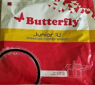 Butterfly Rubber Junior-U Pressure Cooker Gasket For 5/5.5 / Junior Pressure Pan 3.5 Ltr, Black, 0.2 Kilogram