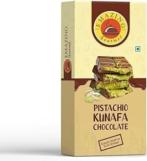 Emazing Gourmet Pistachio Kunafa Chocolate Bar 100gm