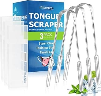 Tongue Scraper for Adults kids Medical Grade Stainless Steel Tongue Cleaner for Oral Hygiene Bad Breath