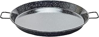 Garcima E-20GAR 20-Inch Enameled Steel Paella Pan, 50cm, Black