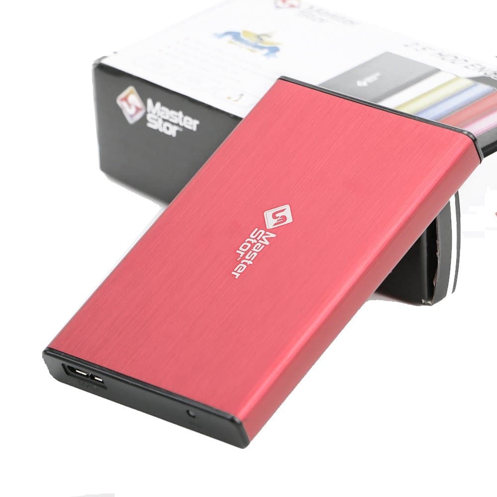 MasterStor USB 3.0 Super-Fast Portable Hard Drive External Hard Disk Drive 2.5-inch SATA External Hard Drive Laptop Hard Drive 320 GB Red