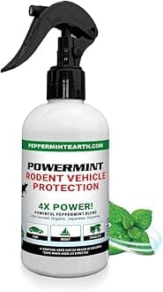 Powermint 8 Oz Peppermint Oil Rodent Vehicle Protection Spray - for Vehicle Engines and Interiors - Cars, Trucks, RVs, and Boats