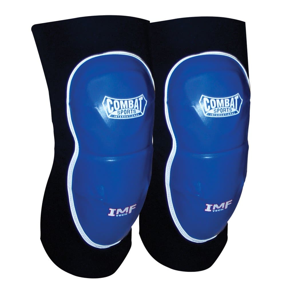 Combat Sports MMA Advanced IMF Tech™ Knee Pads – Injected Molded Foam, Leather Striking Surface, Neoprene Sleeve Support
