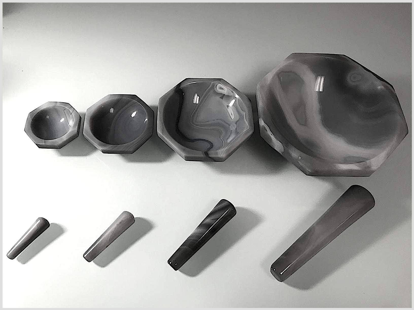Alpha Nanotech Agate Mortar and Pestle Sets (Inner Diameter 150 mm)