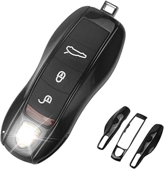 for Porsche Key Fob Cover,3-Piece Painted Key Shell Compatible with Porsche Cayenne Panamera Macan 911 Boxter Cayman