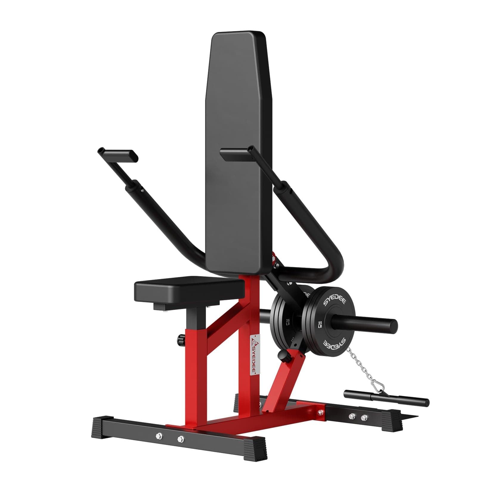 Seated Dip Machine Plate Loaded- Tricep Dip Press Machine with Cable Bar for Biceps Chest Training, Hold up to 400LBS