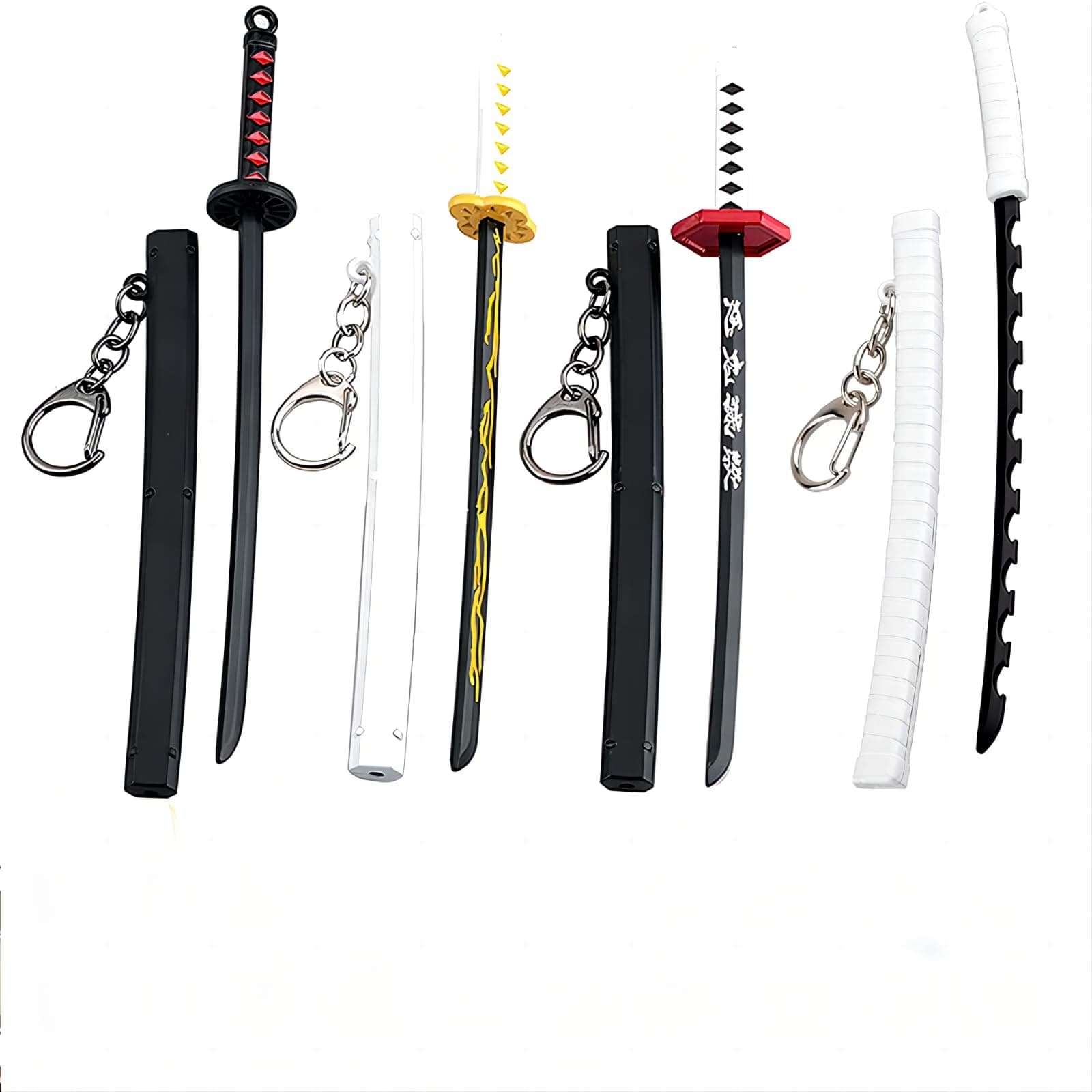 Suitable for Devil Slayer Mini Toy Katana Keychain, Metal Model Sword With Pull Out Best Gift For Anime Lovers