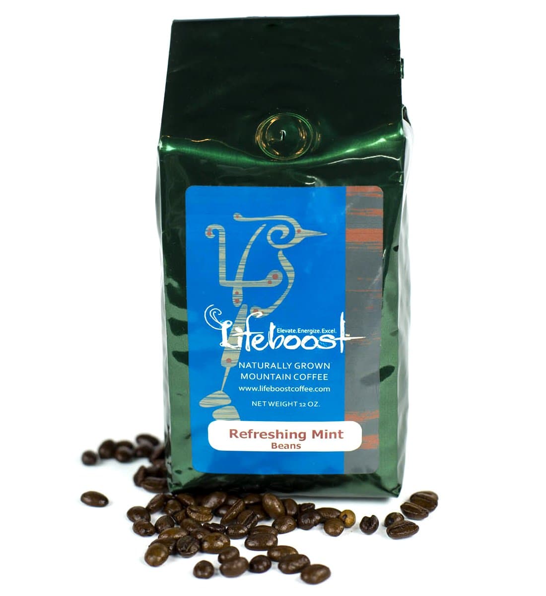 Coffee Beans By LifeBoost - Single Origin Organic Fair Trade 12 oz French Vanilla Roast Coffee