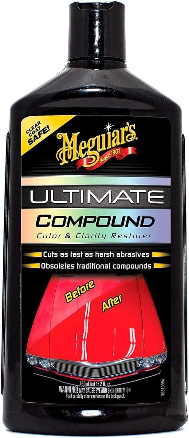 Ultimate Compound Micro Abrasive Technology Quickly Remove Paint Defects Scratches and Swirls Hand Application or DA Polisher, Black