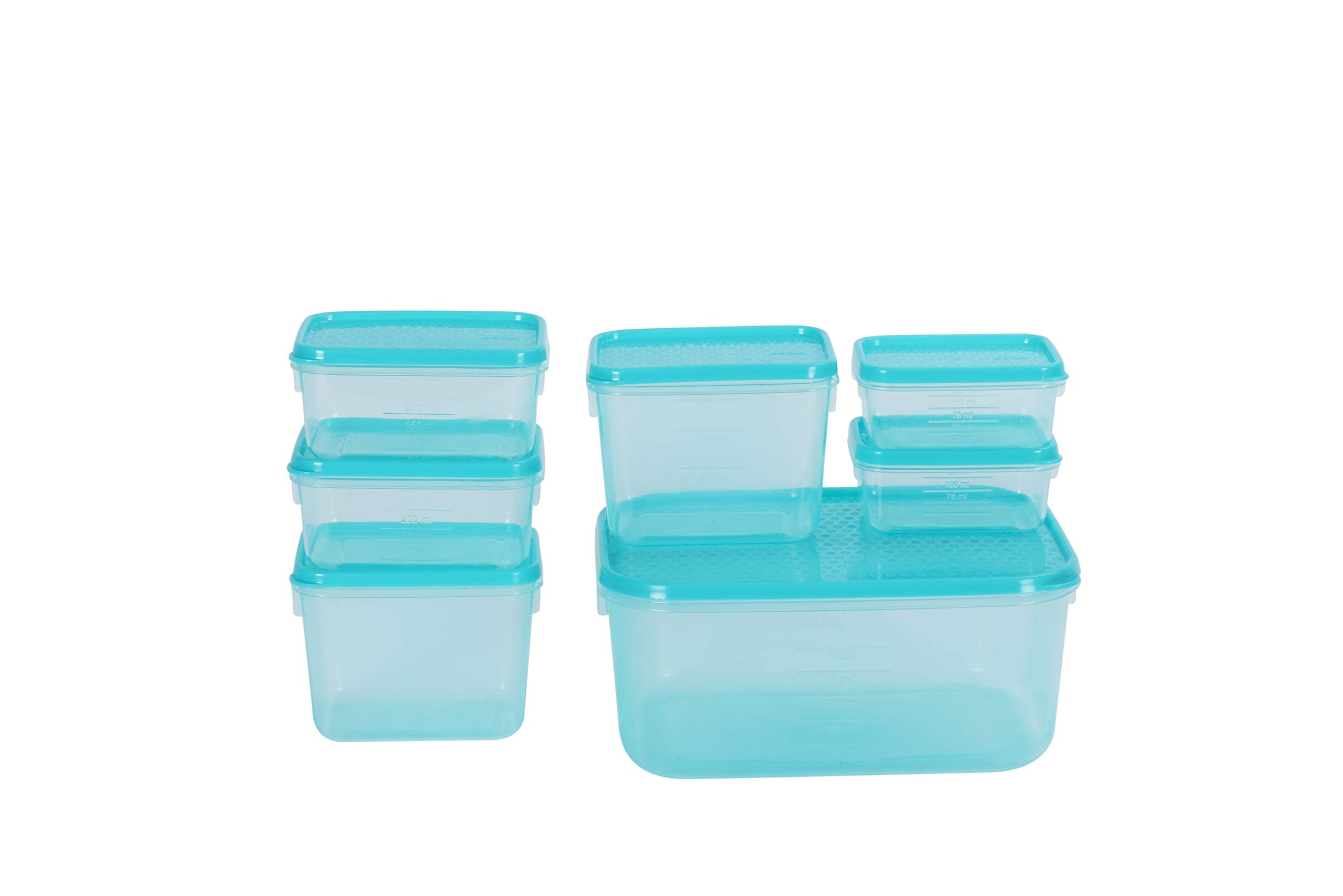 All Time Plastics Polka Container Set, 7-Pieces, Green