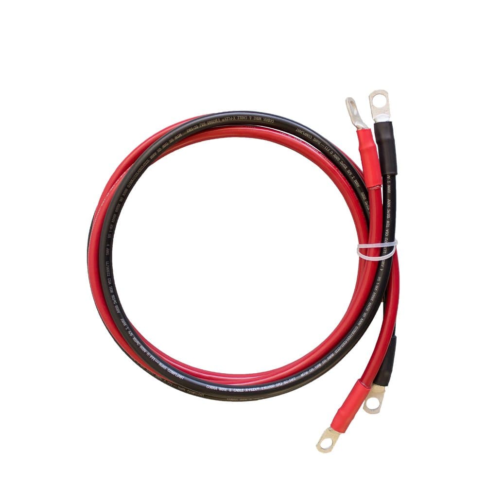 2PC 5Ft. 4AWG Solar Power InverterBattery Cable