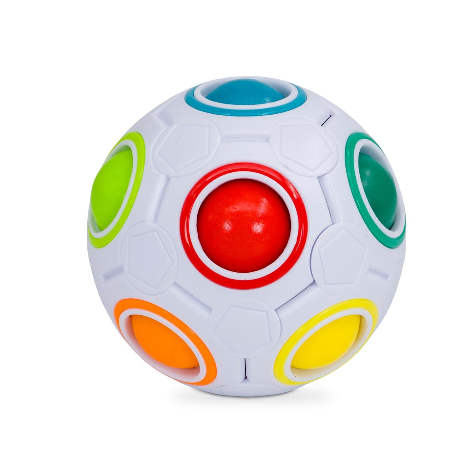 Cubelelo Drift Rainbow Ball Puzzle | Compact, Multicolor Sphere (Fidget Toy) | Portable Brain Teaser for Kids & Adults | Stress Relief & Fun On-The-Go Puzzle