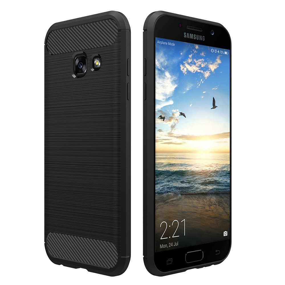 Simpeak Case Compatible with Samsung Galaxy A3 2017, Premium Rugged Protector Back Case Replacement for Samsung Galaxy A3 2017, [Drop Protection] [Anti Slip] [Scratch Resistant],Black