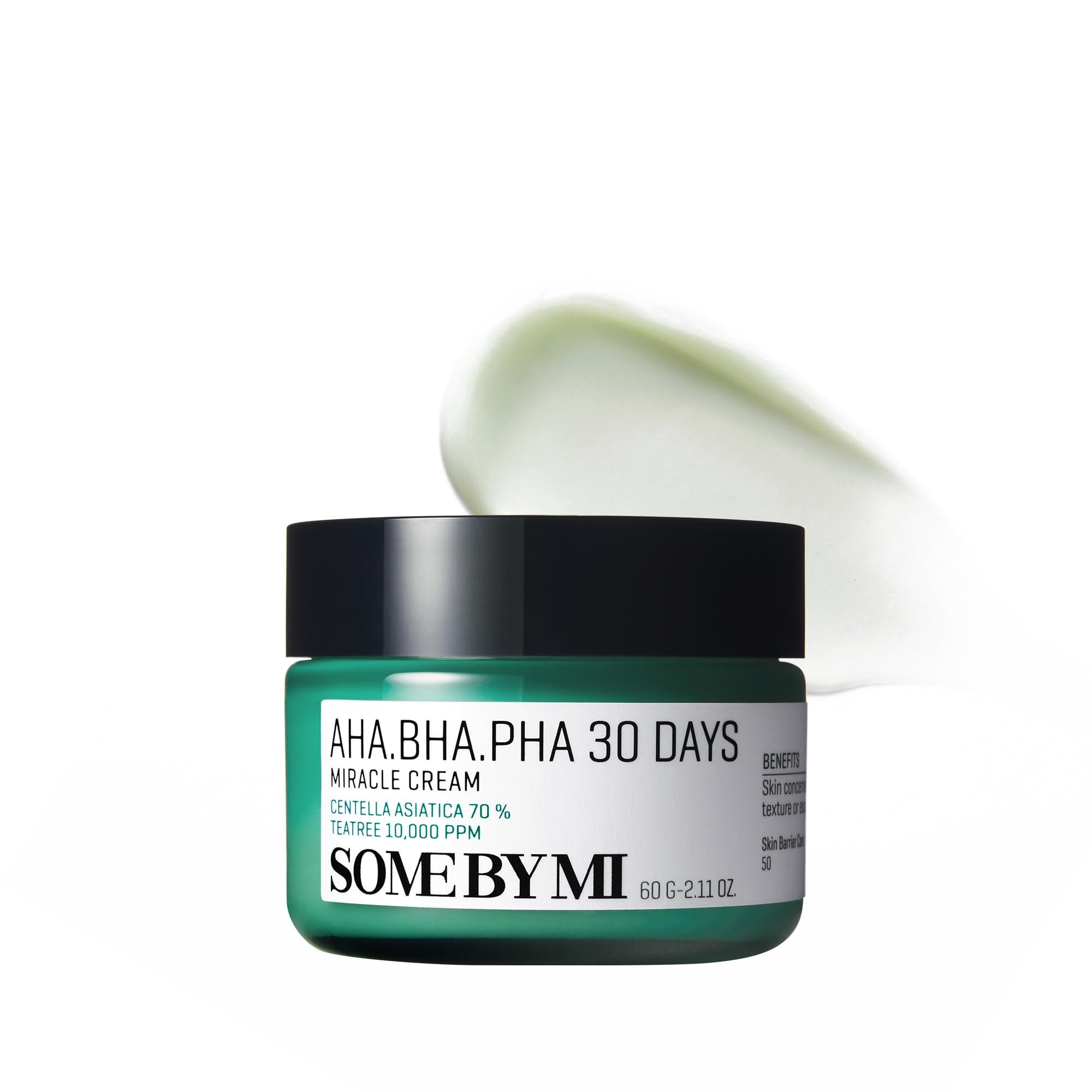 AHA BHA PHA 30 Days Miracle Cream 60ml, Made From Tea Tree Leaf Water For Sensitive Skin, Mild Moisturizer For Skin Calming & Soothing