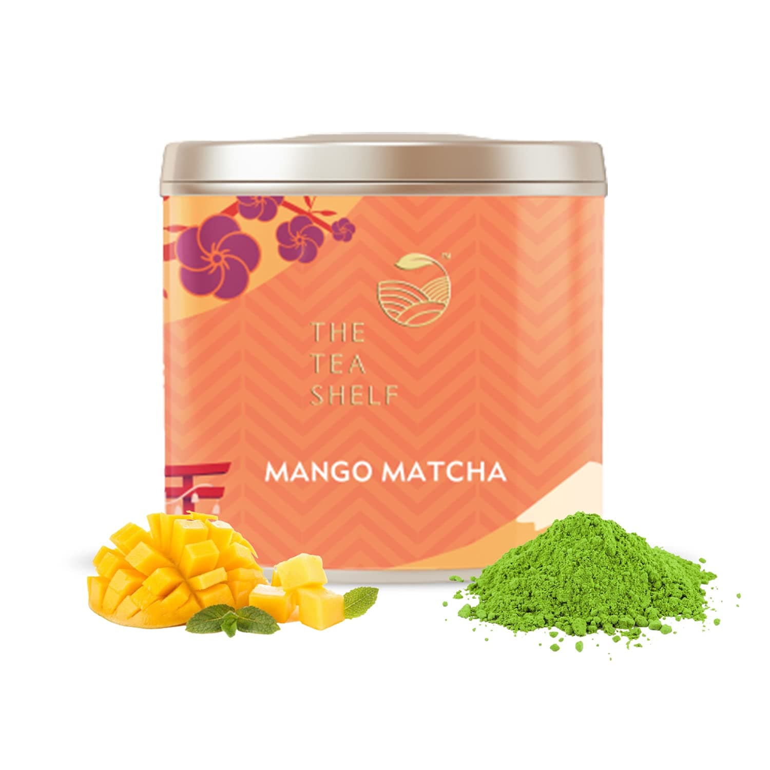 The Tea Shelf - Mango Matcha Green Tea | 100% Authentic | Flavourful Superfood | Sourced from Shizouka Region, Japan - 30gm (20 Servings)