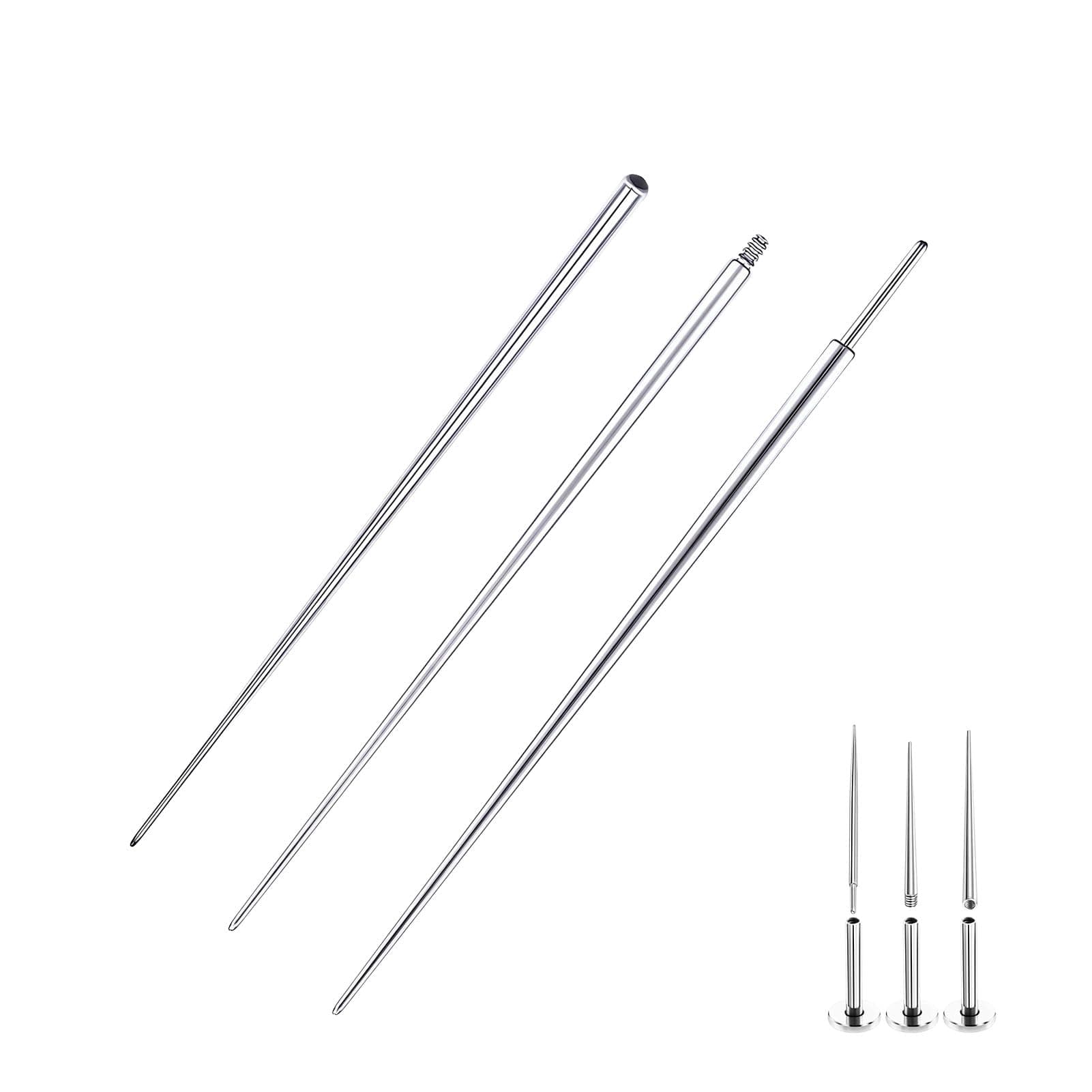 Piercing Taper Kit, 3 Pcs Ear & Nose Piercing Tool, 14G-18G Taper for Jewellery