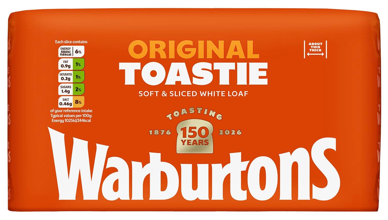 Warburtons Toastie White 800g
