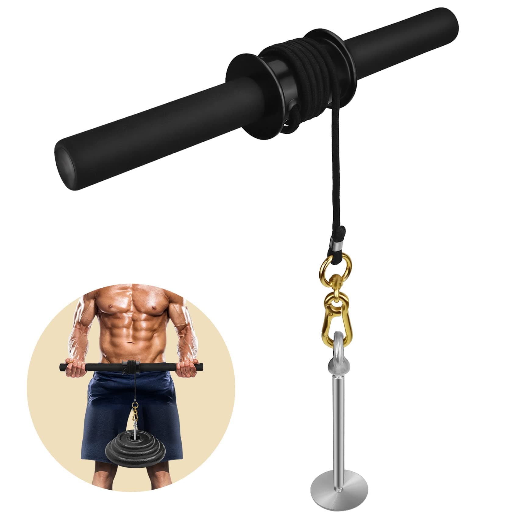 Wrist Roller Trainer - Forearm Roller Exercise Wrist Forearm Strength Training Workout Wrist & Forearm Blaster