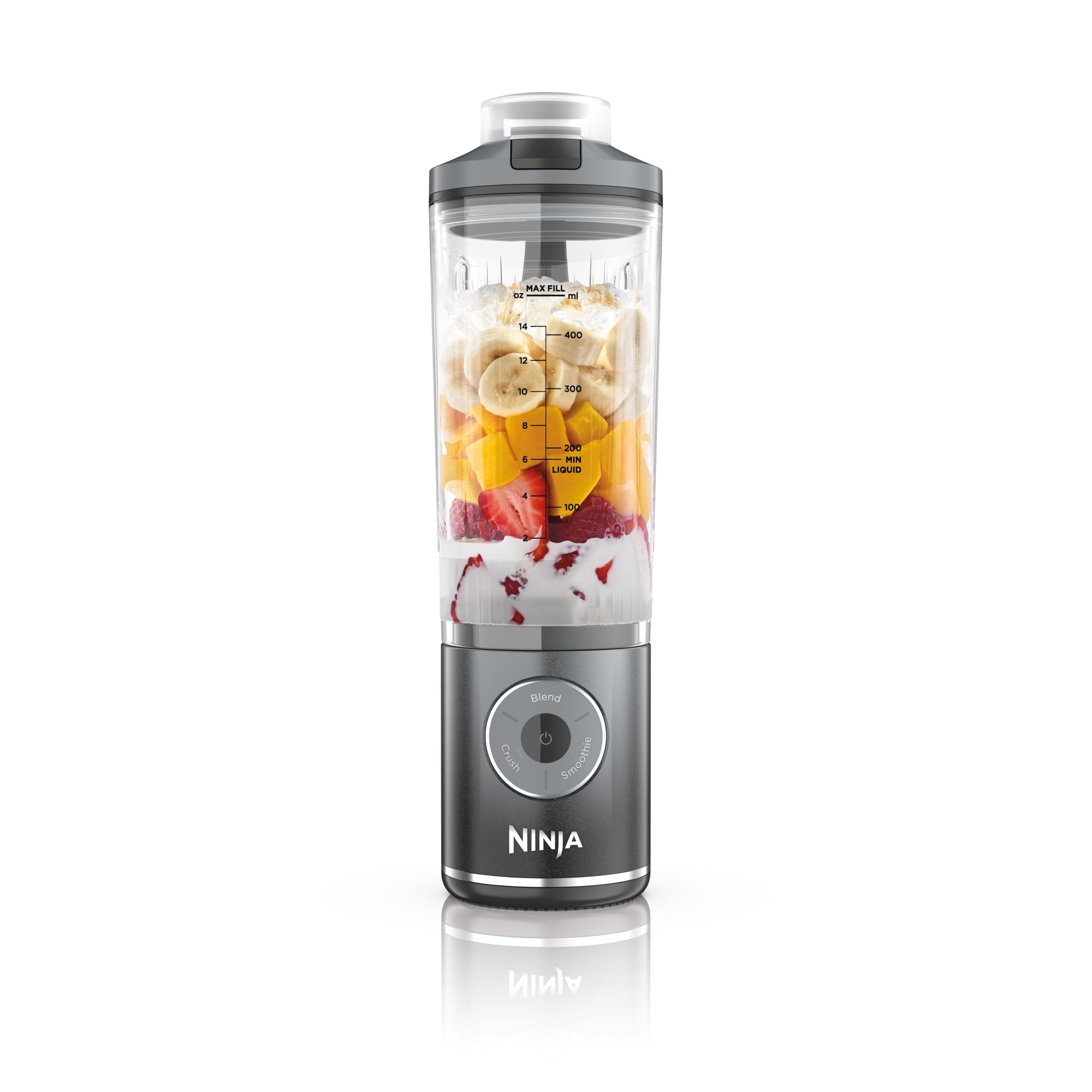 Blast Max Portable Blender, 570ml, Rechargeable Battery, Blending Cup & Leak-proof Lid, 3x Blend Functions, Makes Smoothies, Protein Shakes, Blends Ice & Frozen Fruit, Cool Grey BC251UKGY