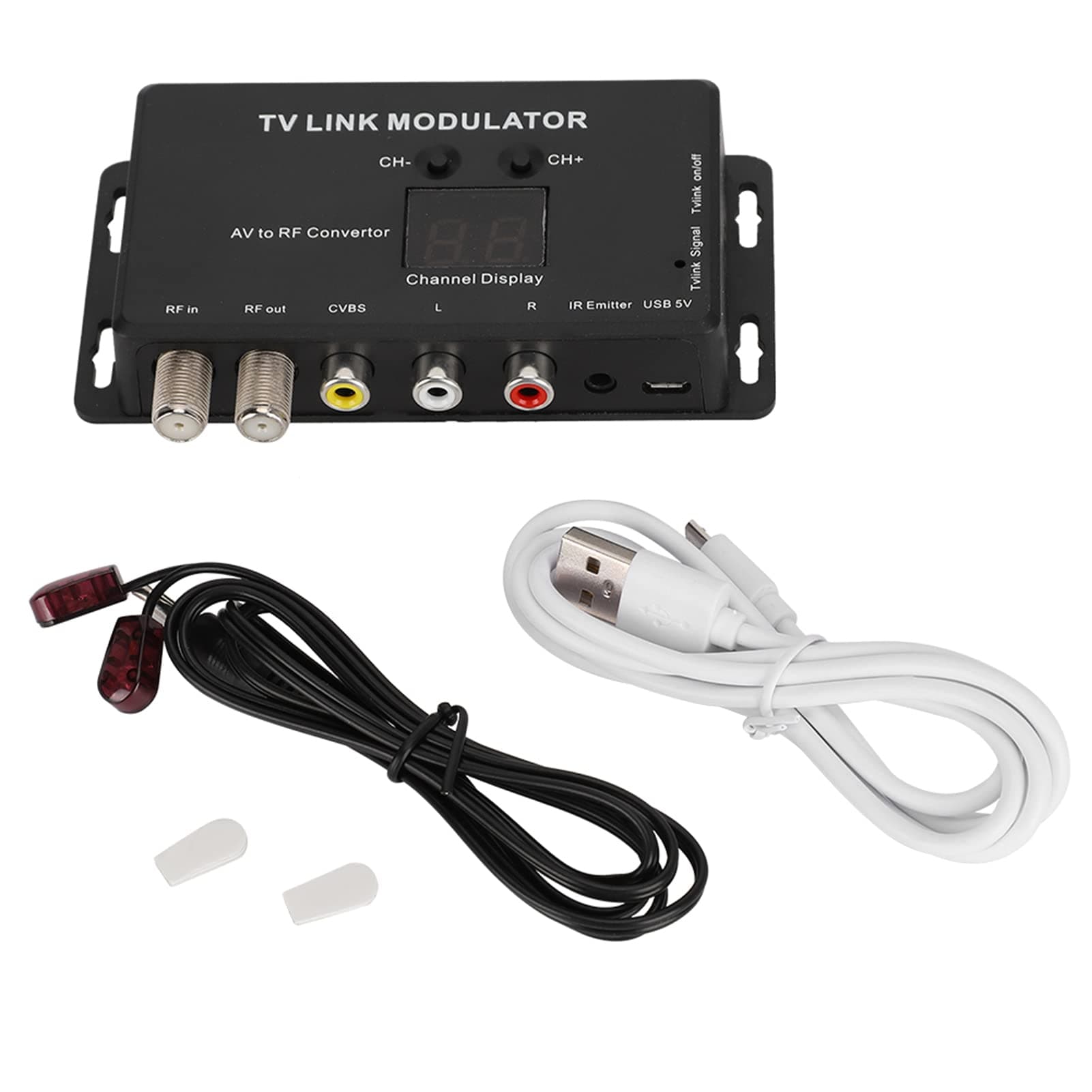 RF TV Micro Modulator, Hdmi to Composite Converter Modulator Mercury RF Modulator Rca to Hdmi Converter TM70 UHF TV LINK Modulator AV to RF Converter IR Extender with Channel