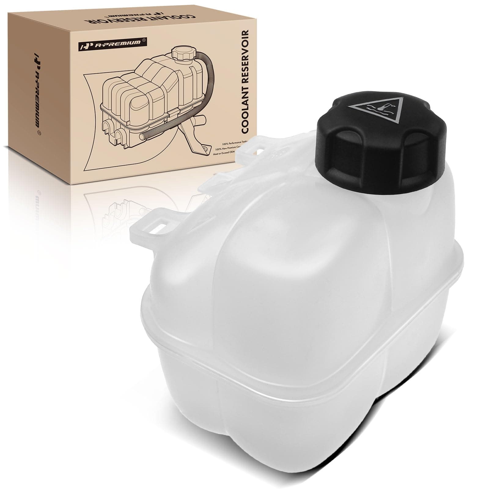 Engine Coolant Overflow Recovery Reservoir Tank [with Cap] Compatible with Mini Cooper Countryman 2011-2016, Cooper 2007-2015, Cooper Paceman & BMW 118i, 318i, i3, i3s, i8 - Front
