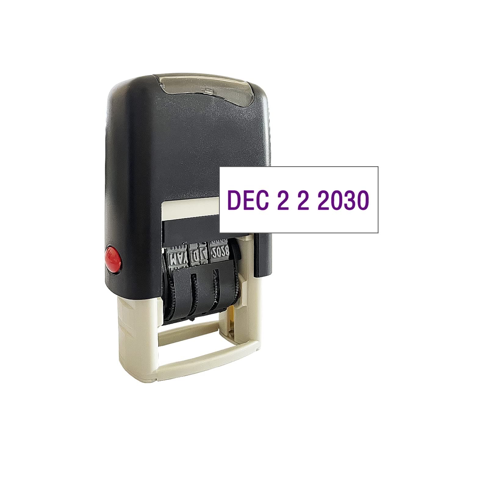 WAFJAMF Self Inking Date Stamp Rubber Date Office Stamp Blue Ink Date Stamps with Ink– Purple