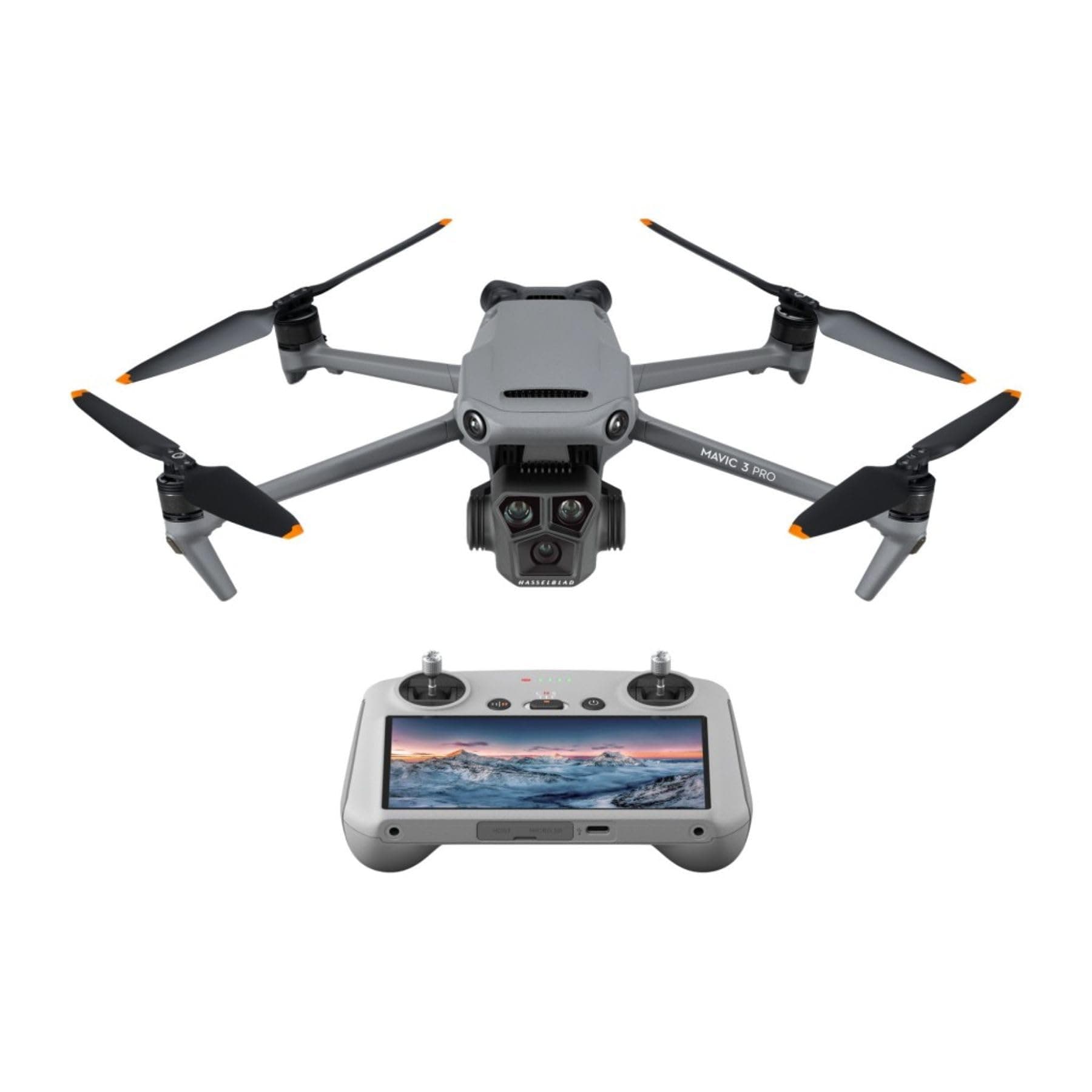 DJI Mavic 3 Pro with DJI RC (Screen Remote Controller), Flagship Triple-Camera Drone with 4/3 CMOS Hasselblad Camera, 43-Min Flight Time, and 15km (9 mi) HD Video Transmission, for Pro Aerial