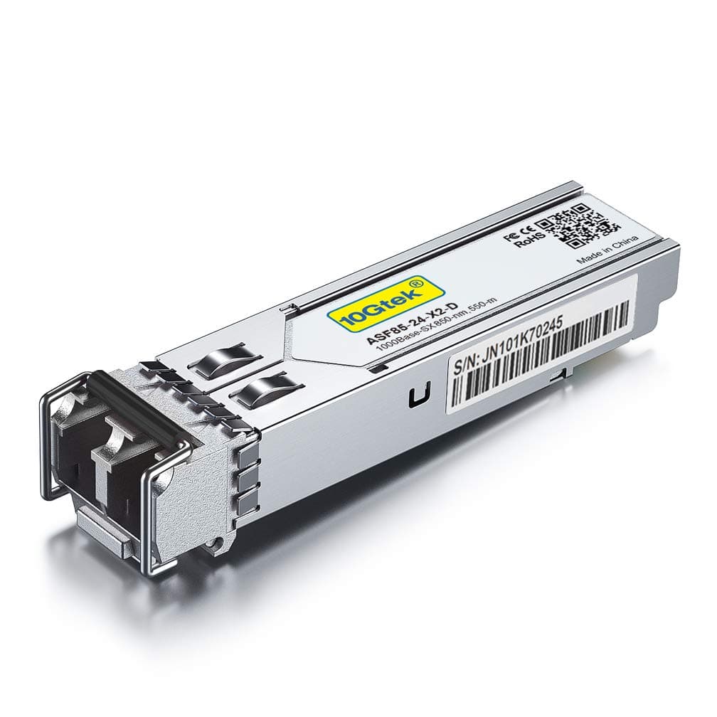 for Netgear AGM731F 1G SFP SX Multimode Transceiver, 1000Base-SX Fibre Mini-Gbic Module, Dual LC Connector, 850nm, 550m