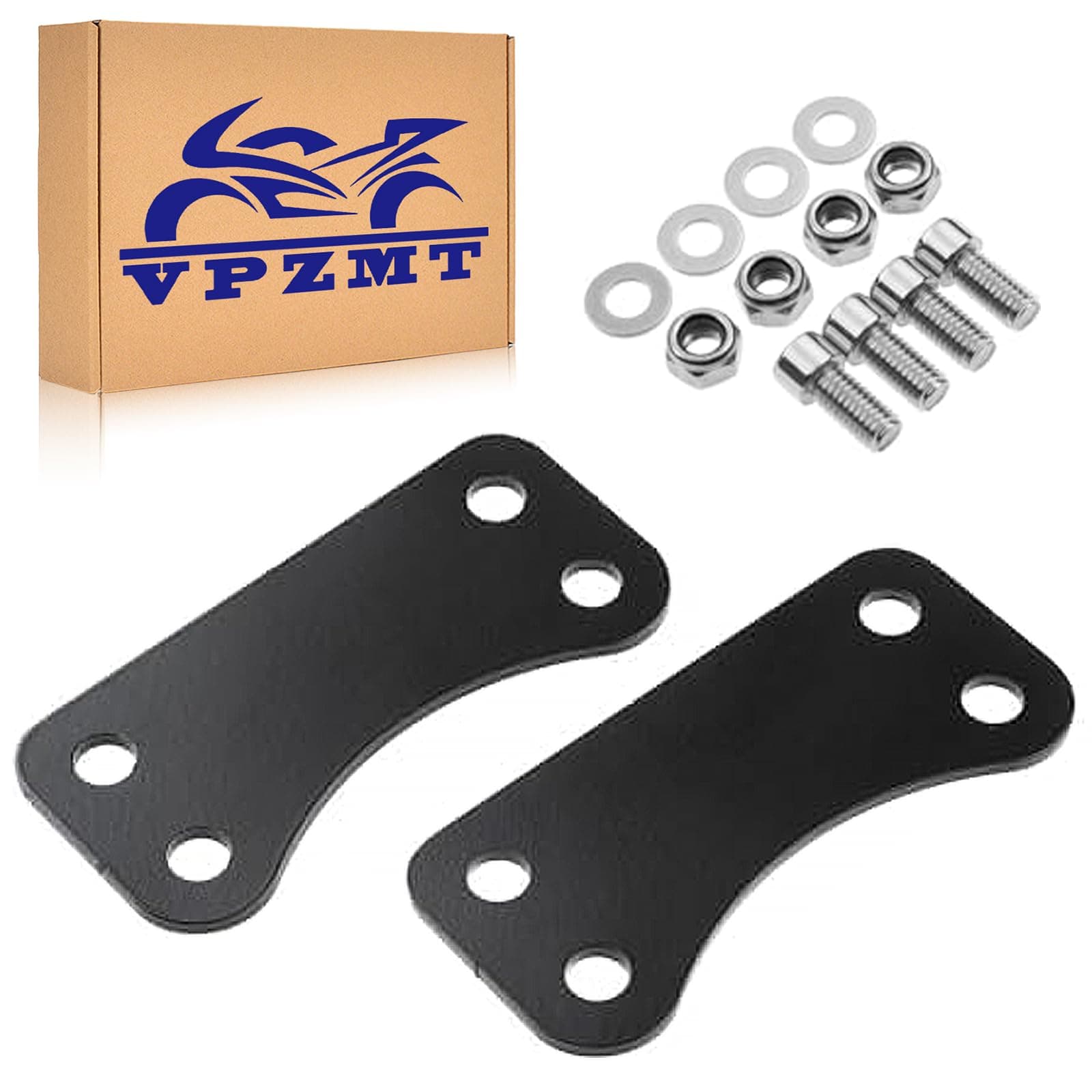 Front 21'' Wheel Fender Risers/Lift Brackets Adapter Set for 2014-2025 Harley Touring, Electra Glide, Road Glide, Road King, Street Glide (21" Wheel Fender Risers Brackets-Black)
