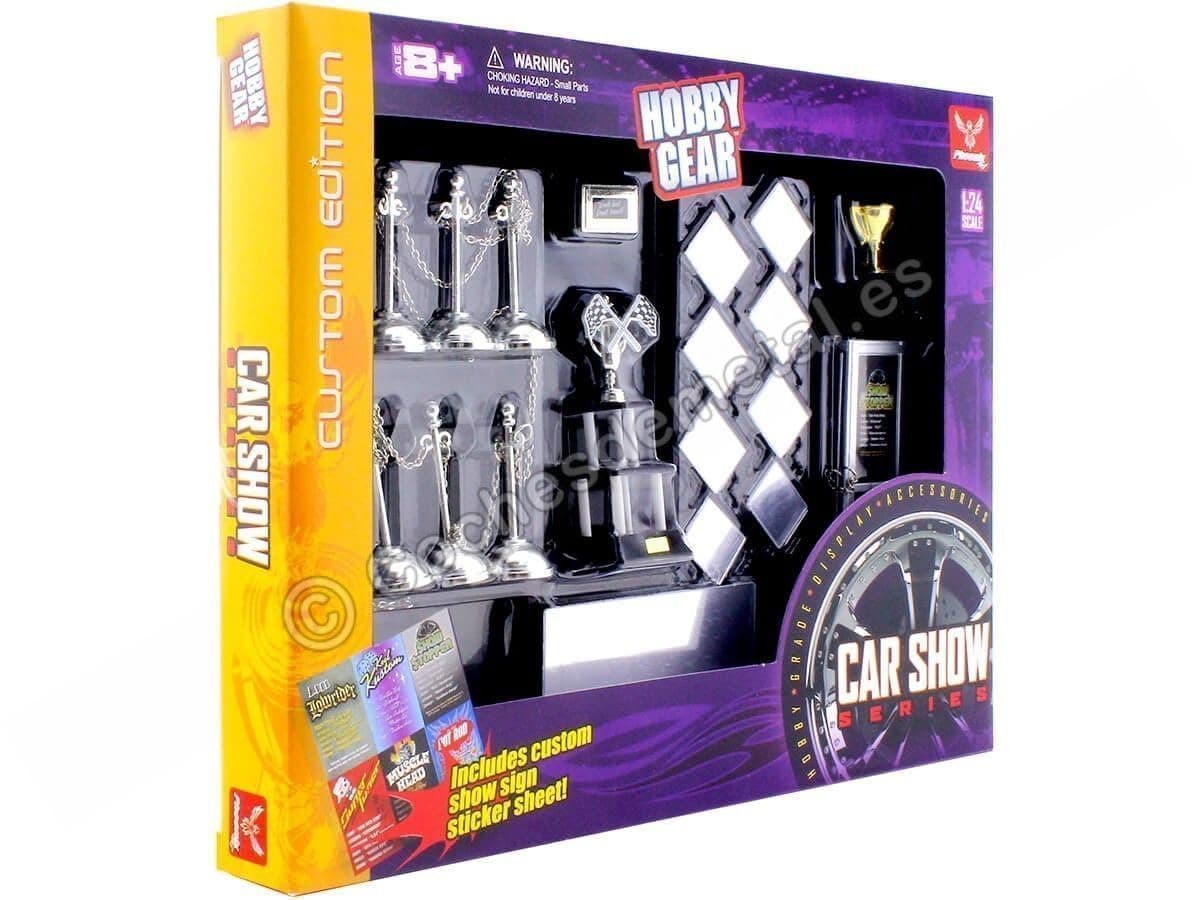 Car Show Trophy Winner Accessories Set for 1/24 Model Cars by Phoenix Toys