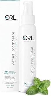 ORL Non-Nano Hydroxyapatite Toothpaste, Fluoride-Free, with Organic Xylitol. Helps Strengthen Teeth, Prevent Cavities, Non-Toxic Ingredients. Natural Fresh Mint Flavor 4 oz. Made in USA