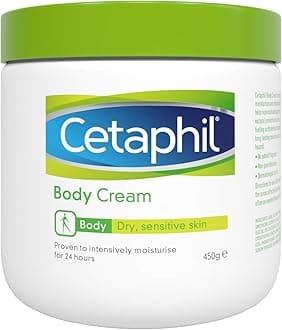Cetaphil Sensitive Skin Face & Body Skincare Set, Gentle Skin Cleanser 236ml + SPF 50 Day Cream Daily Defence 50g + Body Moisturising Cream 450g