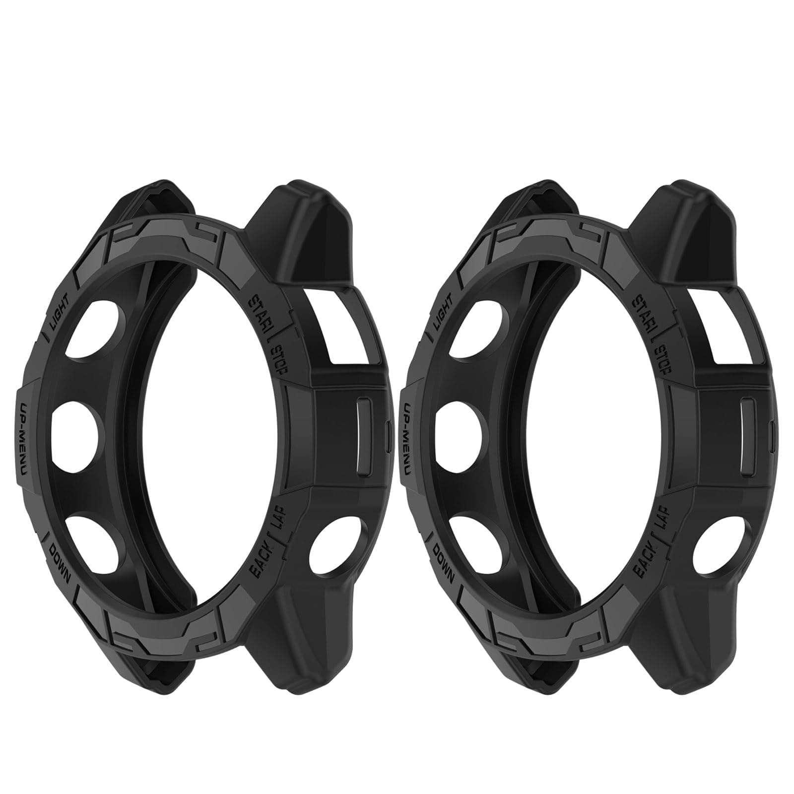 Chofit Cases Compatible with Garmin Epix Pro Gen 2 47mm/Fenix 7 Pro/Fenix 7 Case, TPU Protective Cases Covers Watch Frame Protector Shell Accessories (Black+Black)