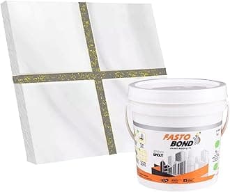 Fastobond Epoxy Grout - 1 Kg-3 Kg & 5 Kg - GOLDAN_ GLITTER-SPARKLE Colors Tile Grout_Fastobond | 3 Components only | Premixed Glitter for Uniform Finish (5 KG, PLATINUM GRAY GOLDEN)