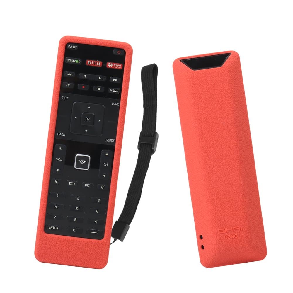 SIKAI Remote Case Compatible with Vizio XRT122 Smart TV Remote [Eco-Friendly] Silicone Case for VIZIO Smart LCD LED TV Remote [Shock Proof] Silicone Cover for Vizio XRT122 Remote with Lanyard (Red)
