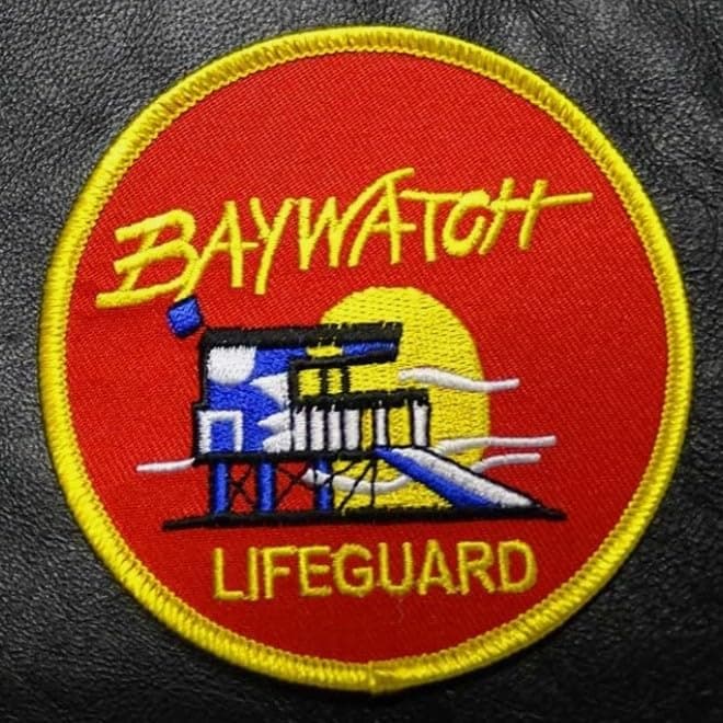 Iron on Watch Lifeguard 3.5" Diameter Embroidered Patch